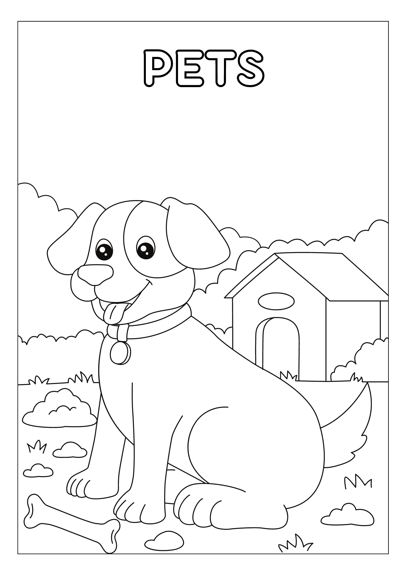 Desenhos de cachorro para colorir - Blog Ana Giovanna